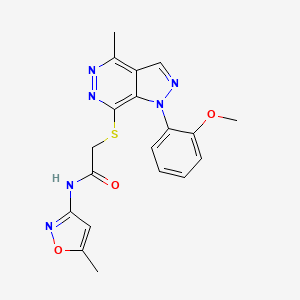2-((1-(2-methoxyphenyl)-4-methyl-1H-pyrazolo[3,4-d]pyridazin-7-yl)thio)-N-(5-methylisoxazol-3-yl)acetamide