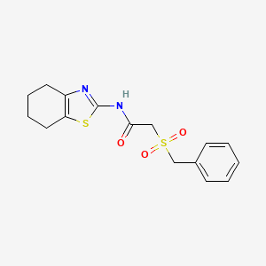 molecular formula C16H18N2O3S2 B2445289 2-(benzylsulfonyl)-N-(4,5,6,7-tetrahydro-1,3-benzothiazol-2-yl)acetamide CAS No. 701228-31-1