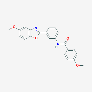 molecular formula C22H18N2O4 B244529 4-methoxy-N-[3-(5-methoxy-1,3-benzoxazol-2-yl)phenyl]benzamide 