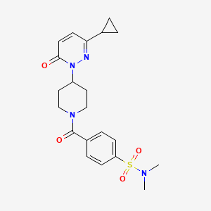4-[4-(3-Cyclopropyl-6-oxopyridazin-1-yl)piperidine-1-carbonyl]-N,N-dimethylbenzenesulfonamide