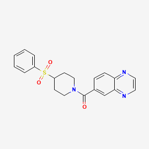 (4-(Phenylsulfonyl)piperidin-1-yl)(quinoxalin-6-yl)methanone