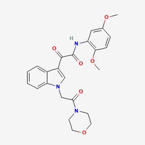 molecular formula C24H25N3O6 B2445297 N-(2,5-二甲氧基苯基)-2-(1-(2-吗啉-2-氧代乙基)-1H-吲哚-3-基)-2-氧代乙酰胺 CAS No. 872857-49-3