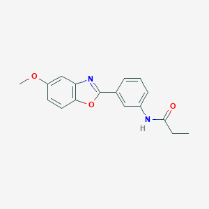 molecular formula C17H16N2O3 B244530 N-[3-(5-methoxy-1,3-benzoxazol-2-yl)phenyl]propanamide 