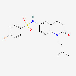 molecular formula C20H23BrN2O3S B2445309 4-bromo-N-(1-isopentyl-2-oxo-1,2,3,4-tetrahydroquinolin-6-yl)benzenesulfonamide CAS No. 942003-38-5