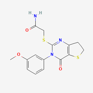 2-[[3-(3-Methoxyphenyl)-4-oxo-6,7-dihydrothieno[3,2-d]pyrimidin-2-yl]sulfanyl]acetamide