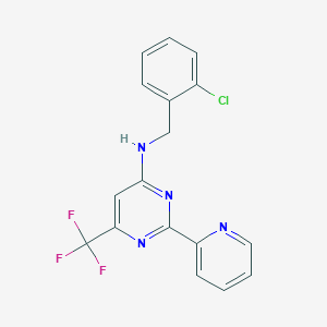 N-(2-chlorobenzyl)-2-(2-pyridinyl)-6-(trifluoromethyl)-4-pyrimidinamine