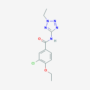 molecular formula C12H14ClN5O2 B244534 3-chloro-4-ethoxy-N-(2-ethyl-2H-tetraazol-5-yl)benzamide 