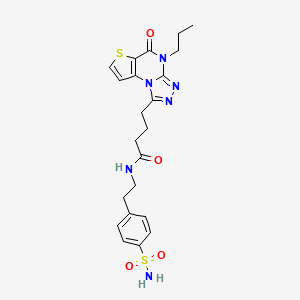 4-(5-oxo-4-propyl-4,5-dihydrothieno[2,3-e][1,2,4]triazolo[4,3-a]pyrimidin-1-yl)-N-(4-sulfamoylphenethyl)butanamide