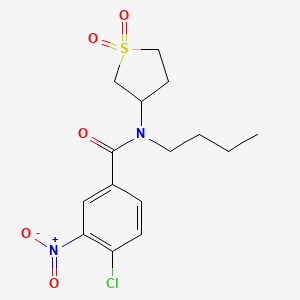 molecular formula C15H19ClN2O5S B2445354 N-butyl-4-chloro-N-(1,1-dioxidotetrahydrothiophen-3-yl)-3-nitrobenzamide CAS No. 898405-36-2