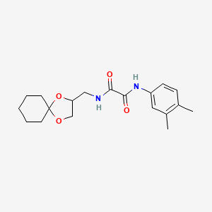 N1-(1,4-dioxaspiro[4.5]decan-2-ylmethyl)-N2-(3,4-dimethylphenyl)oxalamide