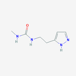 molecular formula C7H12N4O B2445365 3-methyl-1-[2-(1H-pyrazol-3-yl)ethyl]urea CAS No. 1935456-36-2