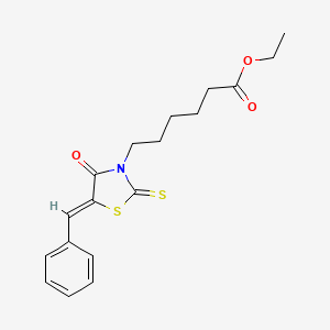 (Z)-ethyl 6-(5-benzylidene-4-oxo-2-thioxothiazolidin-3-yl)hexanoate