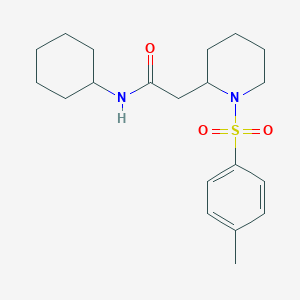 N-cyclohexyl-2-(1-tosylpiperidin-2-yl)acetamide