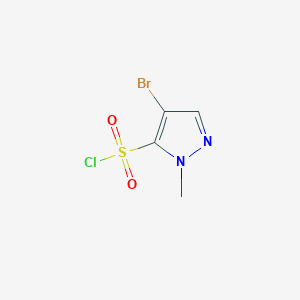 molecular formula C4H4BrClN2O2S B2445377 4-溴-1-甲基-1H-吡唑-5-磺酰氯 CAS No. 1603244-22-9
