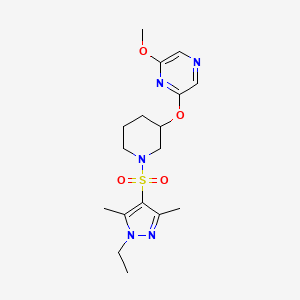 2-((1-((1-ethyl-3,5-dimethyl-1H-pyrazol-4-yl)sulfonyl)piperidin-3-yl)oxy)-6-methoxypyrazine