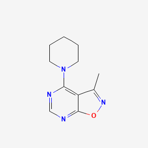 molecular formula C11H14N4O B2445389 3-Methyl-4-piperidinoisoxazolo[5,4-d]pyrimidine CAS No. 478062-73-6