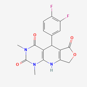 8-(3,4-Difluorophenyl)-11,13-dimethyl-5-oxa-2,11,13-triazatricyclo[7.4.0.0^{3,7}]trideca-1(9),3(7)-diene-6,10,12-trione