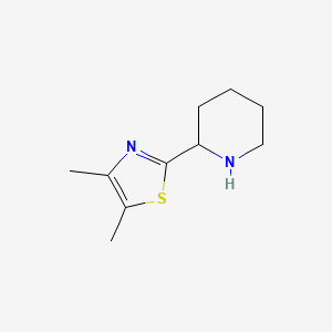 molecular formula C10H16N2S B2445403 4,5-Dimethyl-2-(piperidin-2-yl)thiazole CAS No. 1248899-34-4