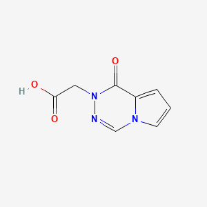 molecular formula C8H7N3O3 B2445406 2-{1-oxo-1H,2H-pyrrolo[1,2-d][1,2,4]triazin-2-yl}acetic acid CAS No. 75841-19-9