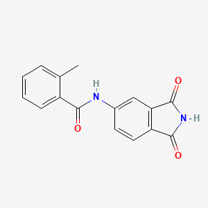 molecular formula C16H12N2O3 B2445416 N-(1,3-dioxoisoindolin-5-yl)-2-methylbenzamide CAS No. 683235-08-7