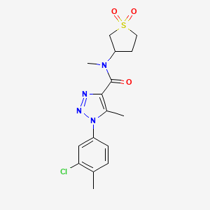 1-(3-chloro-4-methylphenyl)-N-(1,1-dioxidotetrahydrothiophen-3-yl)-N,5-dimethyl-1H-1,2,3-triazole-4-carboxamide