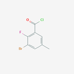 molecular formula C8H5BrClFO B2445418 3-Bromo-2-fluoro-5-methylbenzoyl chloride CAS No. 1499840-13-9