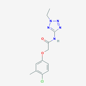 molecular formula C12H14ClN5O2 B244543 2-(4-chloro-3-methylphenoxy)-N-(2-ethyl-2H-tetrazol-5-yl)acetamide 