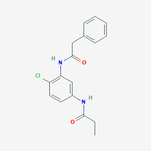 molecular formula C17H17ClN2O2 B244544 N-{4-chloro-3-[(phenylacetyl)amino]phenyl}propanamide 