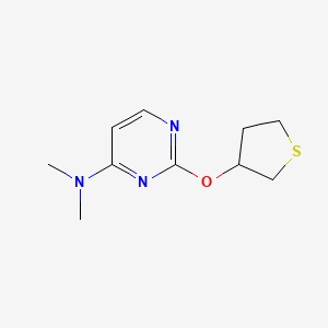 molecular formula C10H15N3OS B2445440 N,N-dimethyl-2-(thiolan-3-yloxy)pyrimidin-4-amine CAS No. 2202092-69-9