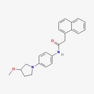 B2445445 N-[4-(3-Methoxypyrrolidin-1-YL)phenyl]-2-(naphthalen-1-YL)acetamide CAS No. 1797083-15-8