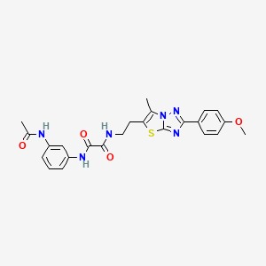 N1-(3-acetamidophenyl)-N2-(2-(2-(4-methoxyphenyl)-6-methylthiazolo[3,2-b][1,2,4]triazol-5-yl)ethyl)oxalamide