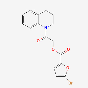 molecular formula C16H14BrNO4 B2445457 5-bromo-2-furancarboxylic acid [2-(3,4-dihydro-2H-quinolin-1-yl)-2-oxoethyl] ester CAS No. 386277-91-4