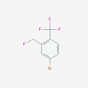 molecular formula C8H5BrF4 B2445463 4-Bromo-2-(fluoromethyl)-1-(trifluoromethyl)benzene CAS No. 2244086-36-8