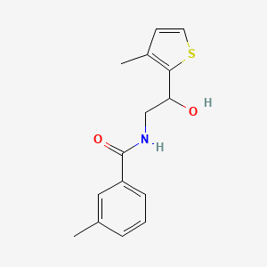 molecular formula C15H17NO2S B2445467 N-(2-hydroxy-2-(3-methylthiophen-2-yl)ethyl)-3-methylbenzamide CAS No. 1351643-32-7