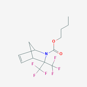 molecular formula C13H15F6NO2 B2445482 3,3-双(三氟甲基)-2-氮杂双环[2.2.1]庚-5-烯-2-甲酸丁酯 CAS No. 340033-51-4