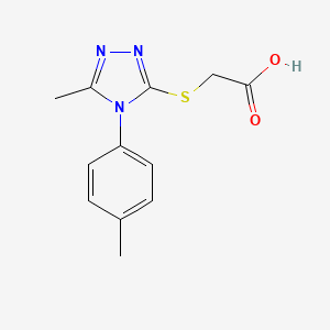 molecular formula C12H13N3O2S B2445484 2-{[5-methyl-4-(4-methylphenyl)-4H-1,2,4-triazol-3-yl]sulfanyl}acetic acid CAS No. 796067-59-9