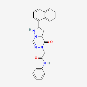 molecular formula C23H17N5O2 B2445486 2-[2-(naphthalen-1-yl)-4-oxo-4H,5H-pyrazolo[1,5-d][1,2,4]triazin-5-yl]-N-phenylacetamide CAS No. 1326825-36-8