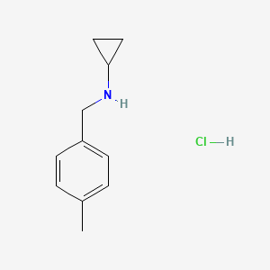 molecular formula C11H16ClN B2445488 盐酸N-(4-甲基苄基)环丙胺 CAS No. 935250-86-5