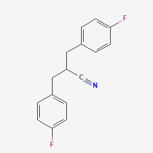 molecular formula C16H13F2N B2445492 2-(4-氟苄基)-3-(4-氟苯基)丙腈 CAS No. 1209930-98-2