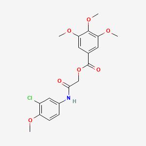 molecular formula C19H20ClNO7 B2445496 [2-(3-Chloro-4-methoxyanilino)-2-oxoethyl] 3,4,5-trimethoxybenzoate CAS No. 386262-50-6