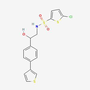 5-chloro-N-(2-hydroxy-2-(4-(thiophen-3-yl)phenyl)ethyl)thiophene-2-sulfonamide