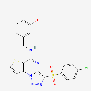 3-((4-chlorophenyl)sulfonyl)-N-(3-methoxybenzyl)thieno[2,3-e][1,2,3]triazolo[1,5-a]pyrimidin-5-amine