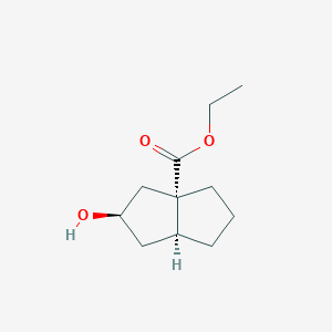 Ethyl (2R,3aS,6aS)-2-hydroxy-2,3,4,5,6,6a-hexahydro-1H-pentalene-3a-carboxylate
