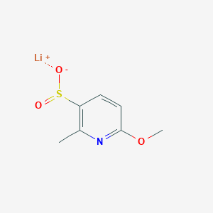 molecular formula C7H8LiNO3S B2445512 Lithium(1+) ion 6-methoxy-2-methylpyridine-3-sulfinate CAS No. 2219375-68-3