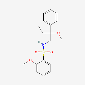 molecular formula C18H23NO4S B2445525 2-methoxy-N-(2-methoxy-2-phenylbutyl)benzenesulfonamide CAS No. 1797089-69-0