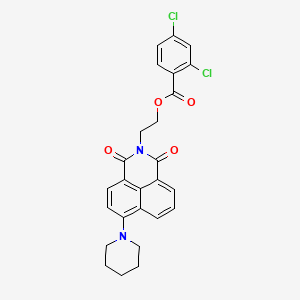 2-(1,3-Dioxo-6-piperidin-1-ylbenzo[de]isoquinolin-2-yl)ethyl 2,4-dichlorobenzoate