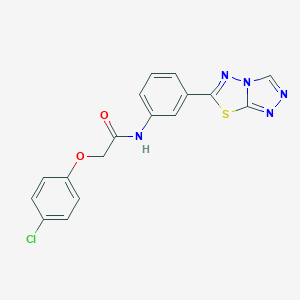 molecular formula C17H12ClN5O2S B244553 2-(4-chlorophenoxy)-N-[3-([1,2,4]triazolo[3,4-b][1,3,4]thiadiazol-6-yl)phenyl]acetamide 