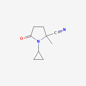 1-Cyclopropyl-2-methyl-5-oxopyrrolidine-2-carbonitrile