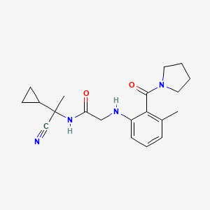 N-(1-cyano-1-cyclopropylethyl)-2-{[3-methyl-2-(pyrrolidine-1-carbonyl)phenyl]amino}acetamide