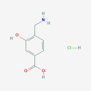 molecular formula C8H10ClNO3 B2445535 4-(Aminomethyl)-3-hydroxybenzoic acid;hydrochloride CAS No. 2253631-92-2